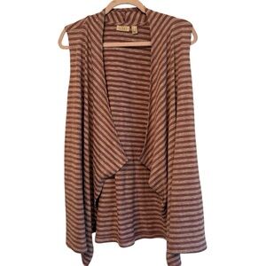 LOGO Lori Goldstein Open Cardigan Vest size large